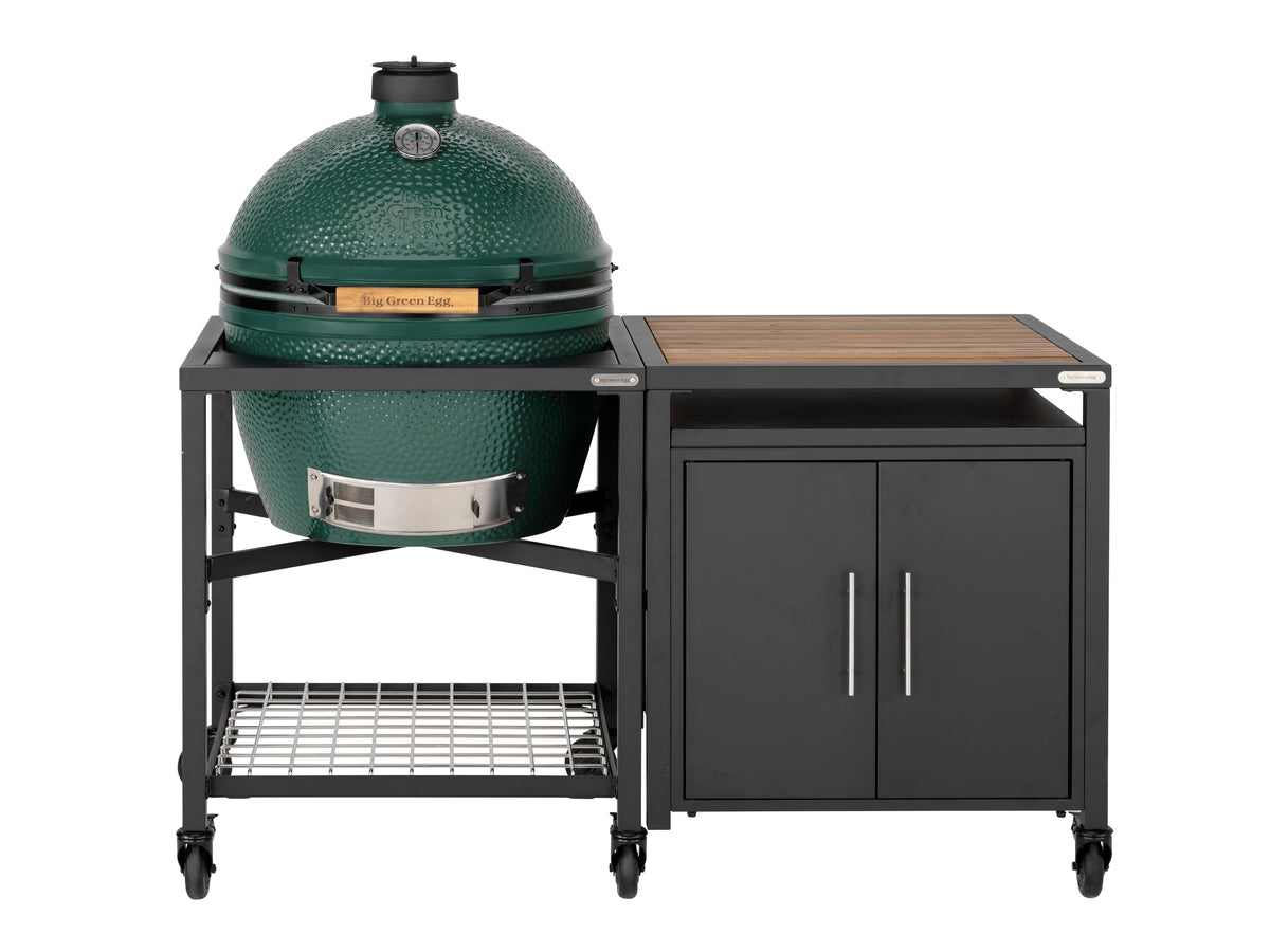 Pack Big Green Egg XL sur table modulaire et son meuble placard