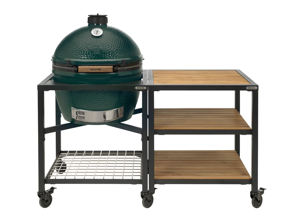 Pack Big Green Egg XL sur table modulaire et son meuble d'extension