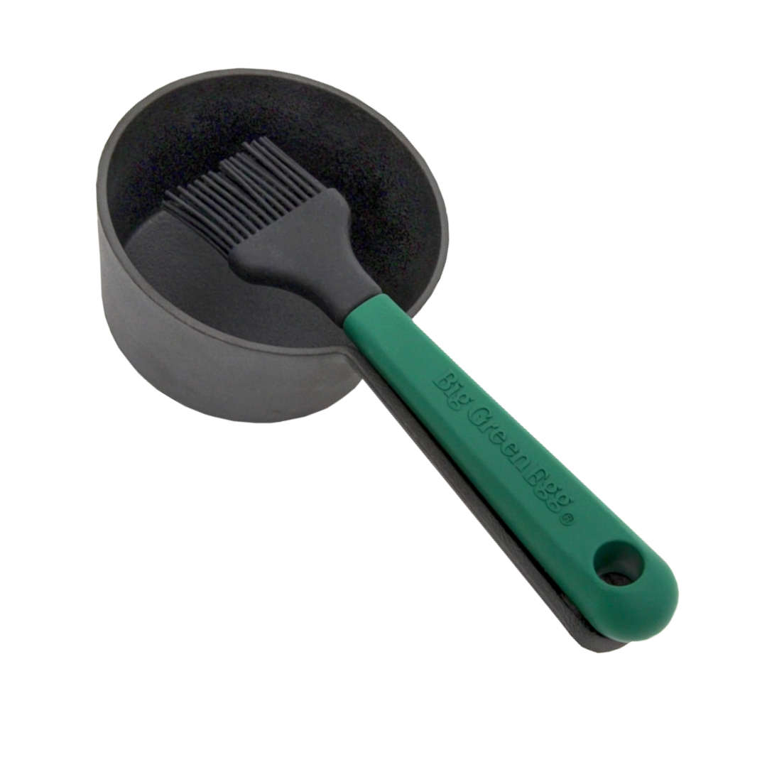 Poelon à sauce en fonte et pinceau silicone Big Green Egg