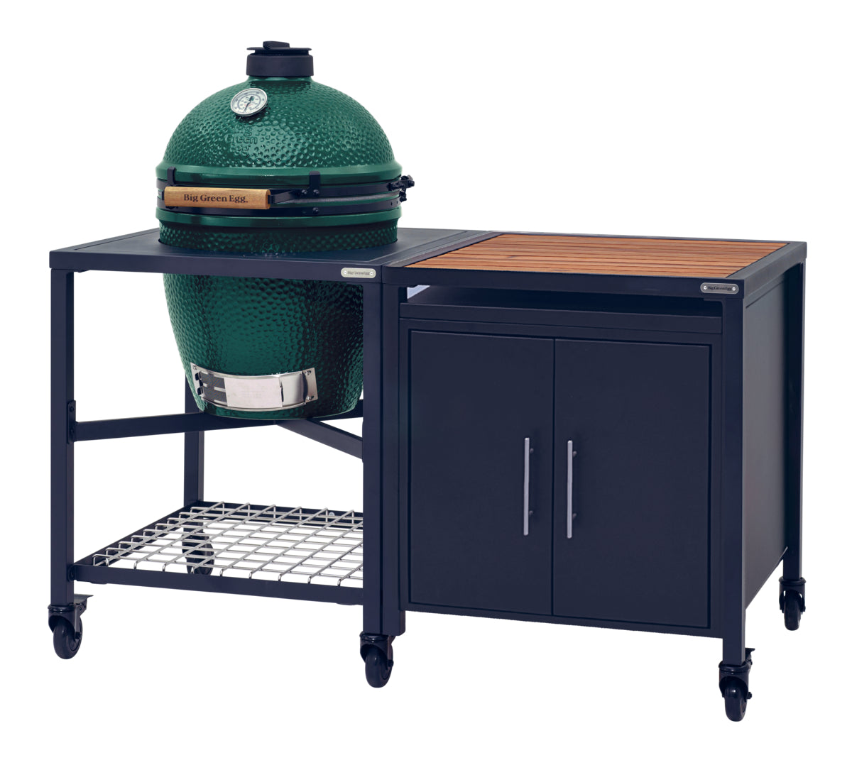 Pack Big Green egg LARGE sur table modulaire et son meuble placard