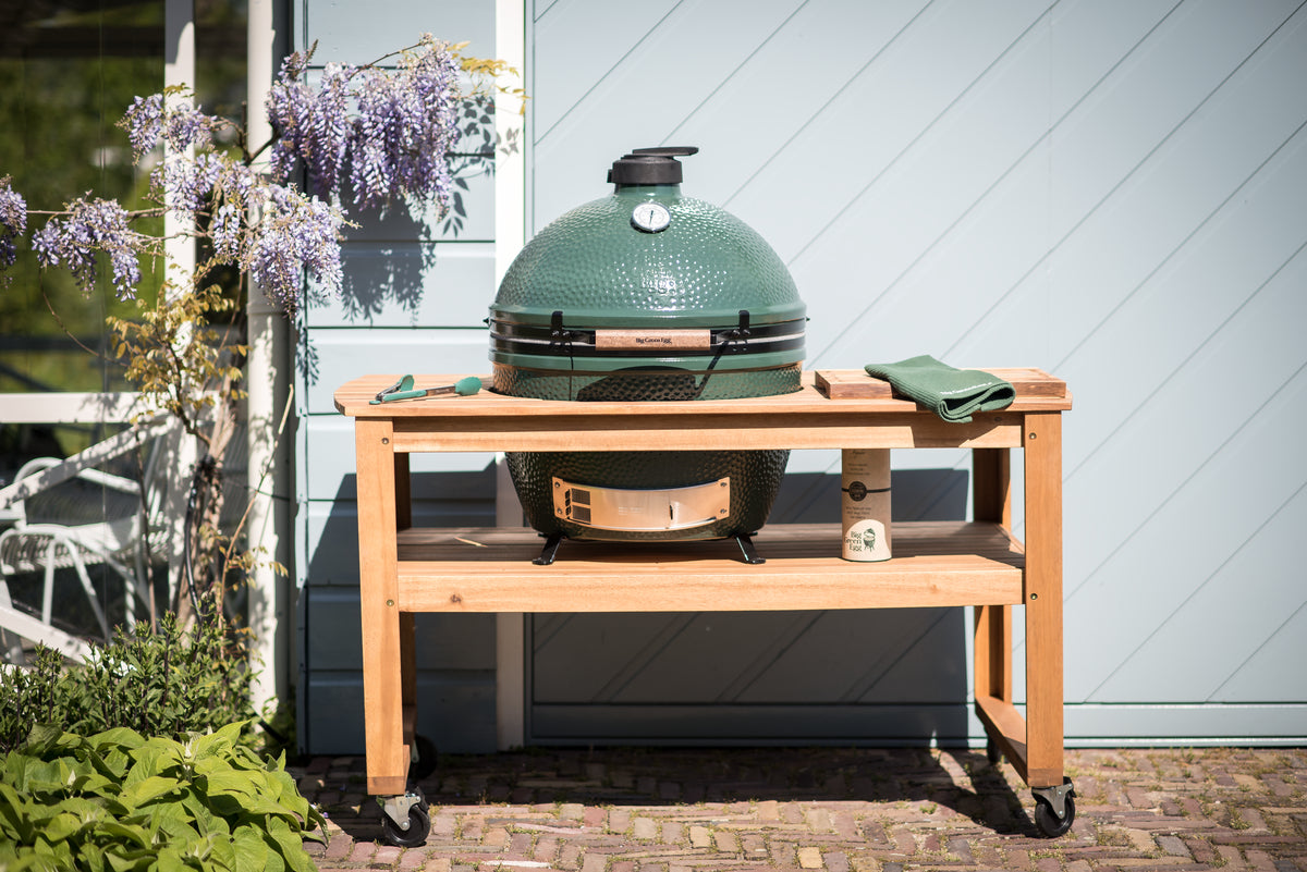 Pack Big Green Egg XL sur table eucalyptus